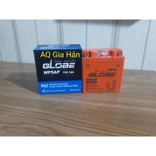 Chính hãng globe wp5ap 12v-5ah dùng cho xe dream, wave , viva, jupiter xăng cơ, sirius xăng cơ