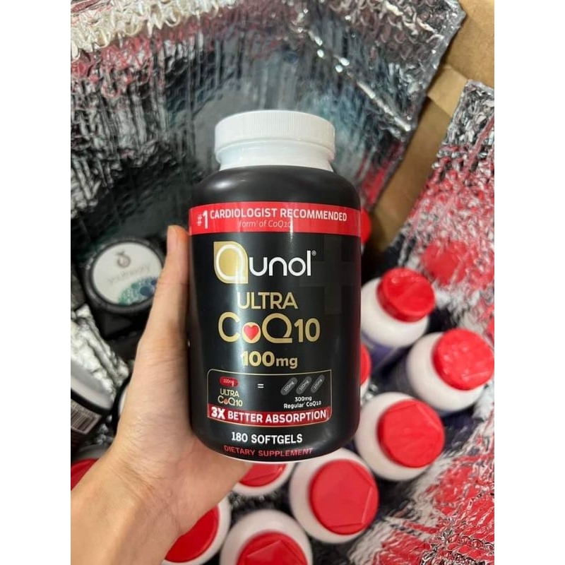 Viên uống bổ sung CoQ10 cho tim Qunol Ultra CoQ10 100mg hũ 180 viên