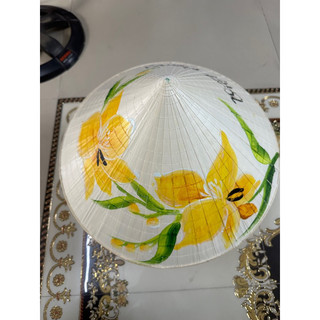 Nón lá vẽ hoa cho bé 33cm