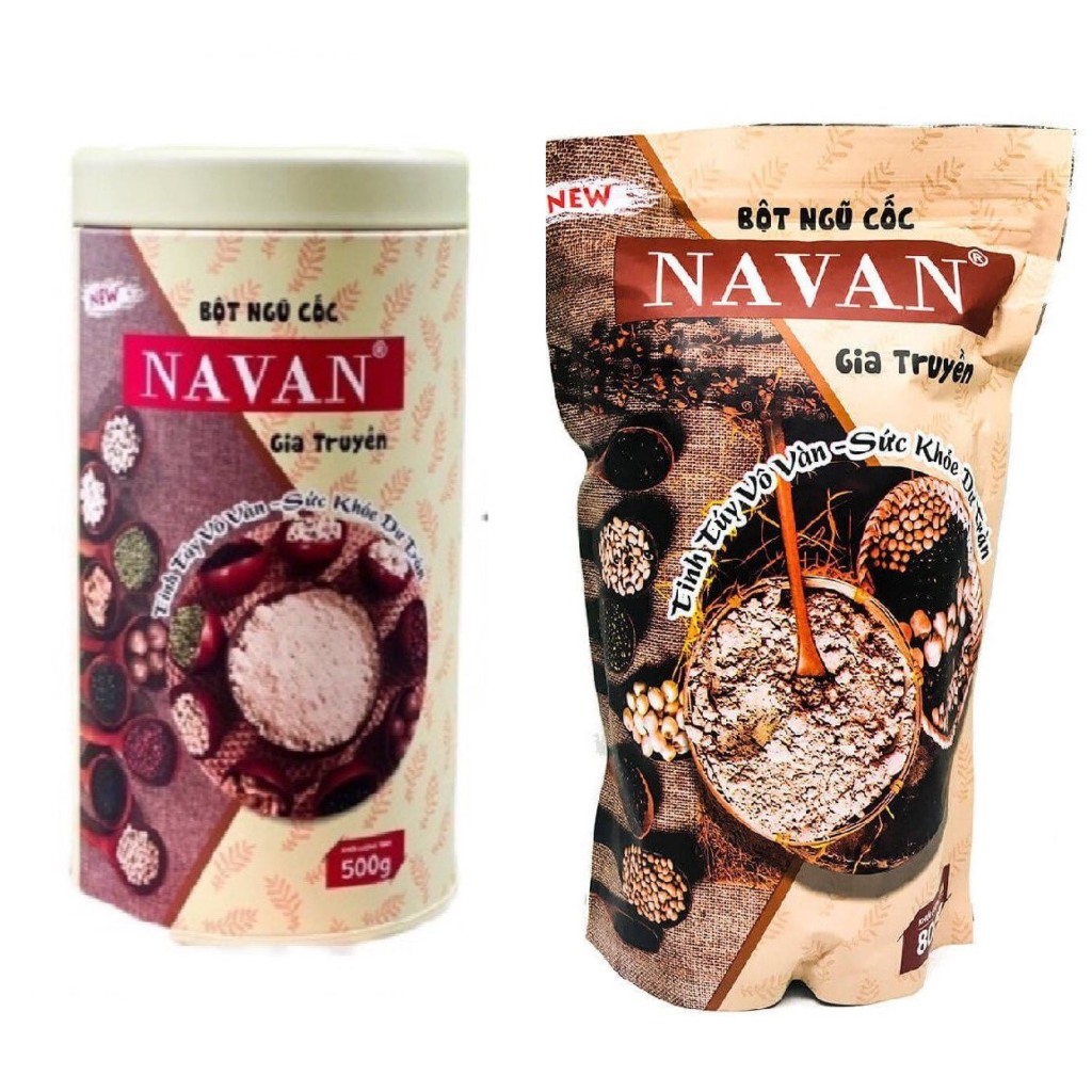 Bột ngũ cốc navan 9 vị 800g Date Mới