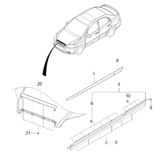 Nẹp Mạ Ca Bô Daewoo Gentra, Aveo