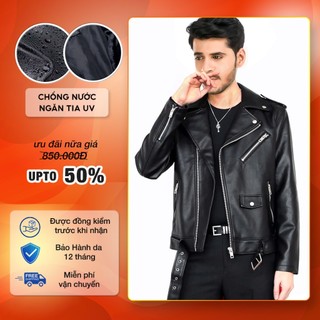 Áo khoác da nam lót dù kiểu dáng biker thời trang SPMADN10 PigoFashion