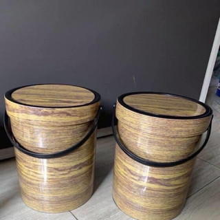 Thùng rác nhựa gỗ giả cổ điển, Phòng khách gia đình sáng tạo, Nhà bếp, Phòng tắm, Giỏ giấy 8036