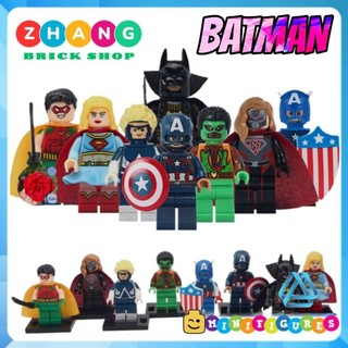 Đồ chơi Xếp hình Falcon gồm Overgirl - Captain American - Animal Man - Batman Ninja - Robin Supergirl Minifigures WM6033