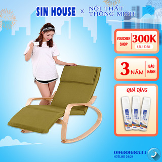 Ghế tựa lưng, ghế thư giãn, ghế bập bênh gỗ cao cấp, ghế poang thư giãn có gác chân
