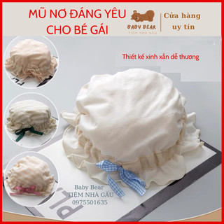 Mũ cho bé gái 0-1 tuổi mũ beanie trùm đầu 100% COTTON HỮU CƠ TỰ NHIÊN ORGANIC cực kỳ xinh xắn