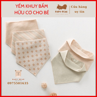 Khăn yếm tam giác cho bé ORGANIC 100% SỢI BÔNG COTTON HỮU CƠ TỰ NHIÊN