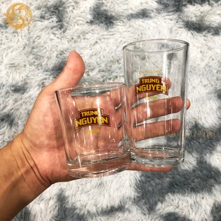 Cốc uống nước trà ly thủy tinh pha cà phê Trung Nguyên