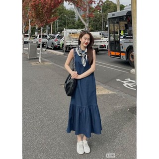 Váy maxi bò 40 - 110kg, đầm jeans bigsize dáng suông