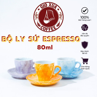 Ly Sứ Coffee Espresso dung tích 80ml, Gốm Bát Trang cao cấp