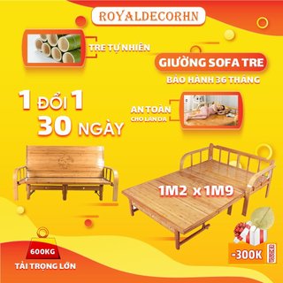 Ghế sofa giường tre thông minh royaldecorhn giường sofa gấp gọn đa năng, giường ghế sofa