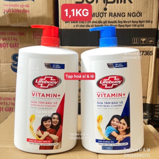 Sữa Tắm Lifebuoy xanh đậm/ đỏ chai 1,1kg