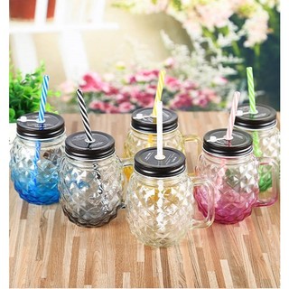 Ly thủy tinh có quai trái thơm 400ml