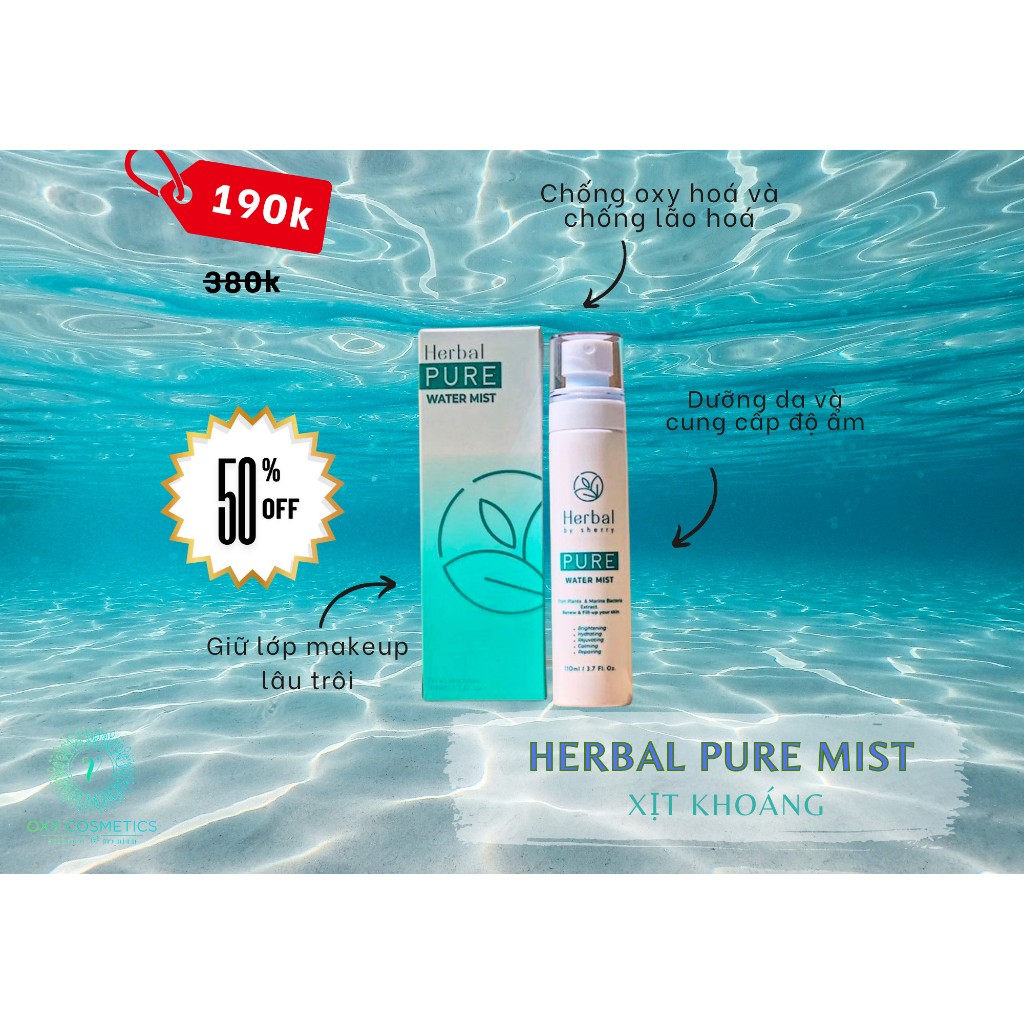 XỊT KHOÁNG HERBAL PURE WATER MIST