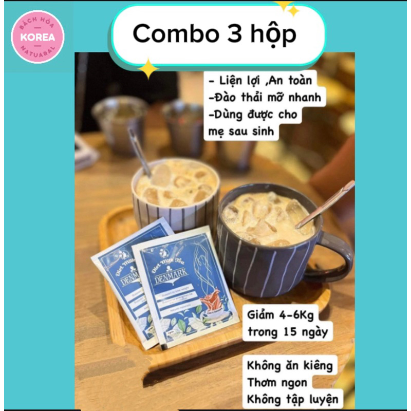 💦Combo (3 hộp) trà sữa giảm cân Đan Mạch 💦