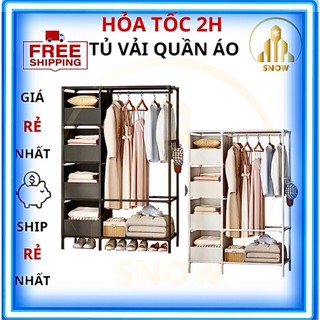 A13 Tủ Kệ Vải Sinh Viên HOẢ TỐC  Treo Quần Áo Bằng Kim Loại|Láp Ráp Để Giày, Nón, Mỹ Phẩm, Túi Decor Nhà Trọ Trang Trí