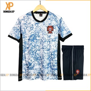 Áo Bóng Đá Bồ Đào Nha Sân Khách 2024 , Đồ Đá Banh Vải Thun Lạnh Cao Cấp