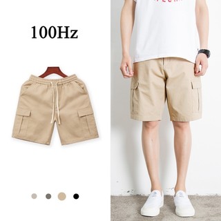  Quần Short kaki nam túi hộp cạp chun ngắn trên gối màu Trắng  Kem  Nâu - QD02 