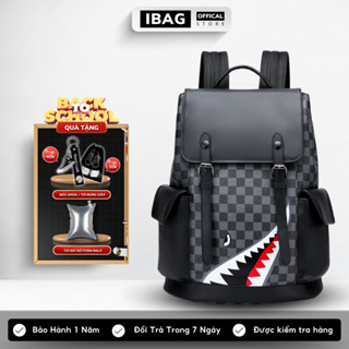 Balo Da Đi Học IBAG Balô Da Thời Trang Nam Nữ Cặp Da Pu Cao Cấp Ba Lô Da Cặp Đi Học Ulzzang Balo Đựng Laptop 15.6 Icnh