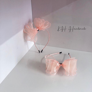 Cài tóc nơ hồng cam size 12cm * 6cm cho bé gái ( ảnh thật )