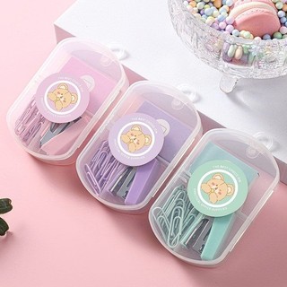🔆Tapdexinh🔆 Bộ văn phòng phẩm bỏ túi mini xanb hồng tím pastel tiện dụng học sinh sinh viên nhân viên ghim bấm kẹp cài
