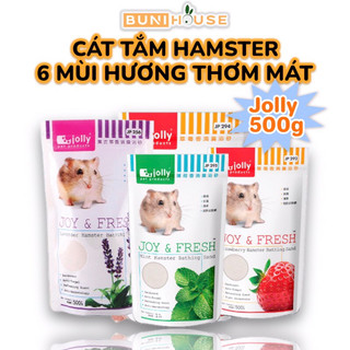 Cát tắm Hamster Jolly 500g Cát tắm khử mùi sạch lông Hamster với 6 mùi hương thơm mát thư giãn Jolly Bunihouse