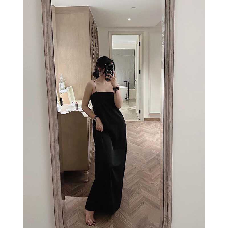 đầm suông 2 dây maxi