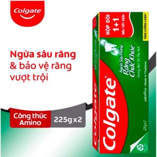 [SIÊU SALE TRONG NGÀY] Bộ 2 tuýp kem đánh răng Colgate ngừa sâu răng chắc khoẻ x 225g