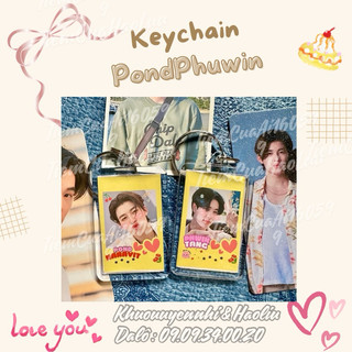 Móc Khoá PondPhuwin in 2 mặt khác nhau decor yellow siêu cưng