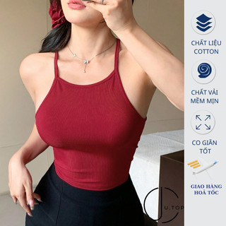 Áo ba lỗ cổ yếm ju.top áo quây yếm - áo quây thun tăm j021