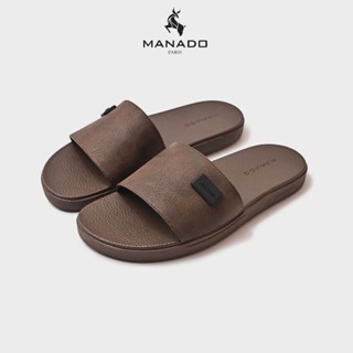 Dép Lê, Dép Quai Ngang Nam Manado, Quai Khâu Liền Đế, Quai Da Nubuck, Đế Cao Su Mềm - Mã MND30 - N