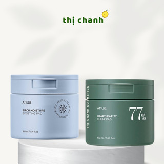 Toner pad diếp cá dịu da, dưỡng ẩm cấp nước anua 77% heartleaf/ birch moisture boosting toner pad 70 miếng
