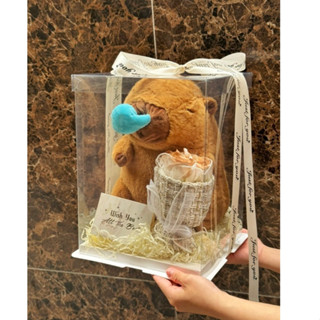 Set quà tặng gấu bông chuột lang cabibara tặng bạn gái ngày lễ trung thu,8/3 sinh nhật