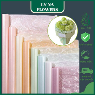 Giấy bó hoa sydney ánh ngọc trai, giấy nến, giấy nhăn , giấy vò | lyna flowers