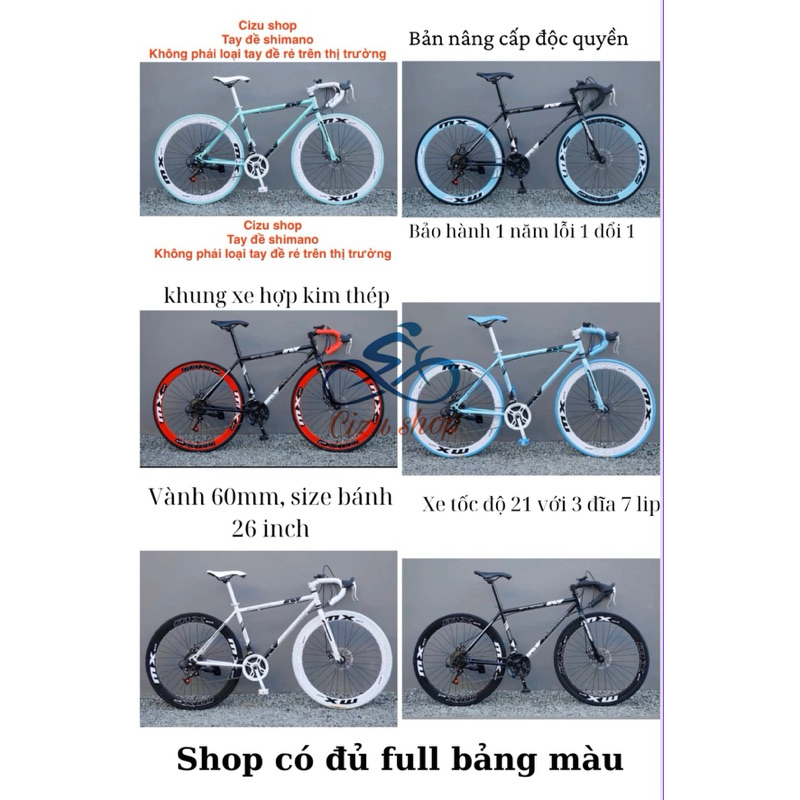 2026 Xe đạp thể thao Road MX bike vành 60mm tay đề nâng cấp shimano bảo hành 1đổi1