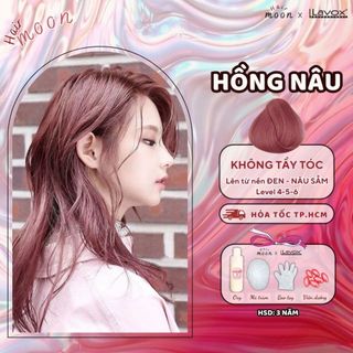 Thuốc nhuộm tóc Lavox màu NÂU HỒNG ĐÀO, không tẩy tóc, thuốc nhuộm tóc tại nhà Moon Hairs chính hãng