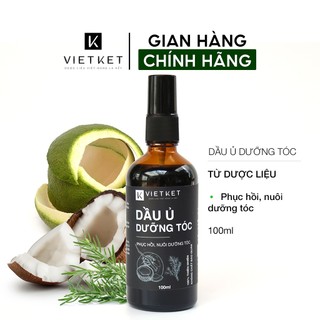 Dầu ủ dưỡng tóc dược liệu vietket 100ml - phục hồi, nuôi dưỡng tóc chắc khoẻ