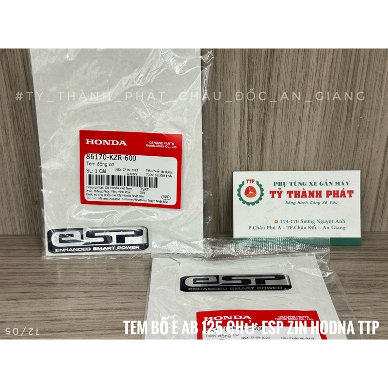 Tem bô E AB 125 chử ESP zin Honda