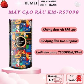 Máy cạo râu mini KM-RS7098, Máy cạo râu đa năng cắt bén mượt êm ái, Cạo râu nam, máy cạo râu