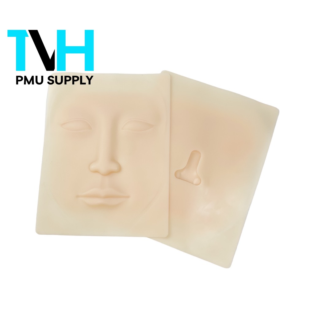 Da Giả Có Khuôn Mặt 3D Silicon Loại Tốt Có Lỗ Mũi Tập Phun Xăm Điêu Khắc - TVH PMU SUPPLY