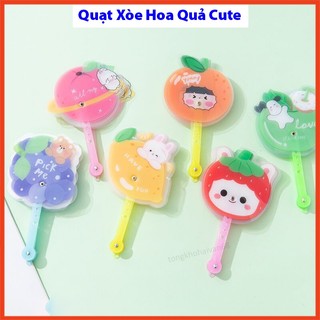 Quạt xoè hình hoa quả dễ thương cute thiết kế đơn giản tiện dụng