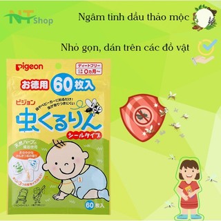{Hàng Chính Hãng} Miếng Dán Đuỗi Muỗi Nhật Bản 60 Miếng Sản Phẩm An Toàn Cho Bé