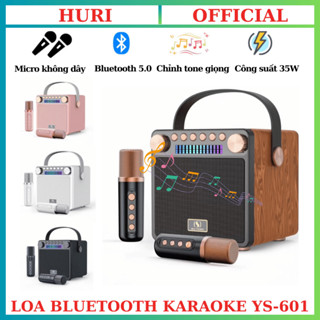 Loa Bluetooth Karaoke YS-601 Kèm 2 Micro Không Dây (tặng kèm dây 3.5) - Công Suất 35W - Nghe Nhạc Liên Tục 6h - BH 1 Năm