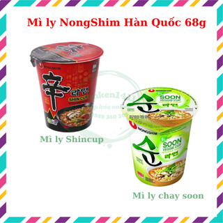Mì ly Nongshim Shin Cup 68g/Mì ly chay Nongshim 68g_Hàn Quốc