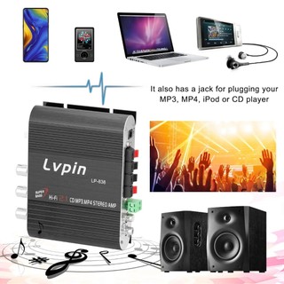 [5❤️][FREESHIP] BỘ KHUYẾCH ĐẠI AMPLY MINI LEPY-838 ( LVPIN-838) KÈM NGUỒN 12V [HCM]