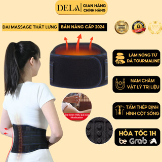 Đai Massage Thắt Lưng DELADEP Đai Tự Làm Nóng Từ Đá Tourmaline Đai Giảm Đau Lưng, Thoát Vị, Định Hình Cột Sống DTL01