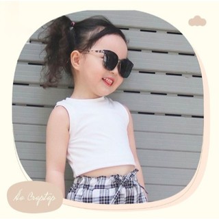 Áo croptop cho bé gái  thương hiệu Mẹ và Con+, vải sợi tre năng động đáng yêu thời trang