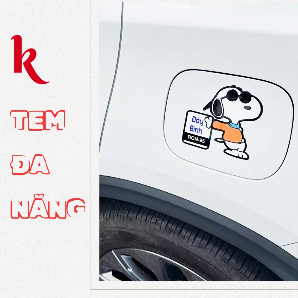 Tem dán nắp bình xăng ô tô cực độc lạ Decal trang trí cao cấp cho xe hơi phiên bản stickers đặc biệt
