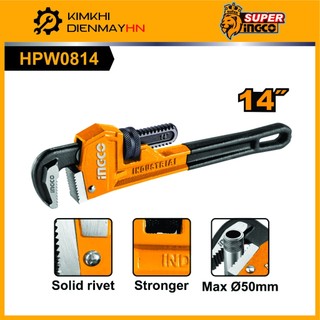 Kìm nước,kìm cá sấu mỏ lết răng 14 inch ingco hpw0814