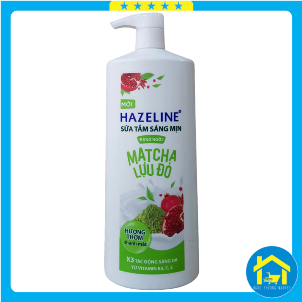 Sữa tắm Hazeline matcha lựu đỏ chai 1 kg